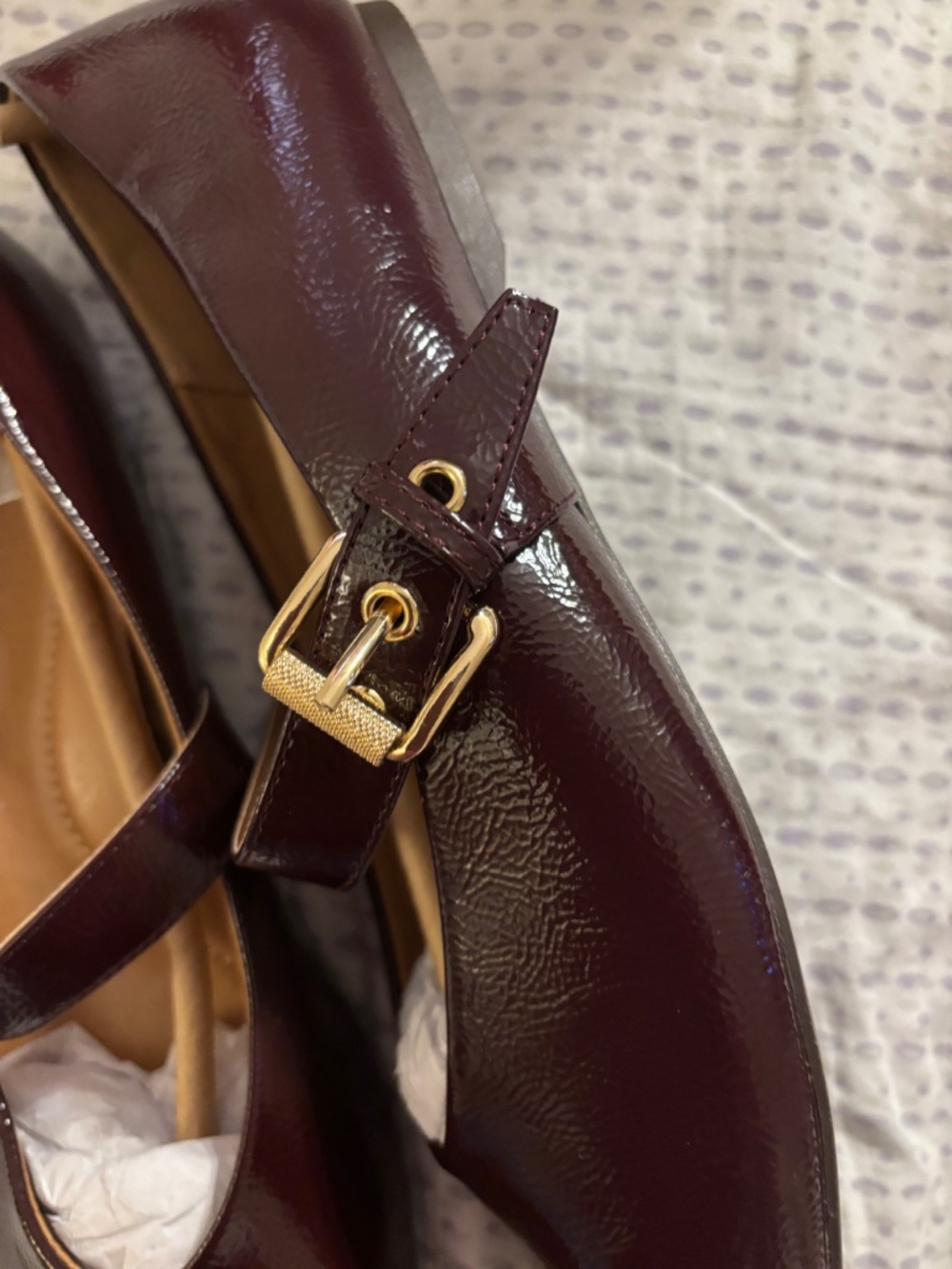 NWOT DV by Dolce Vita Mulaney Mary Jane Flat Burgundy 10 - Picture 4 of 5